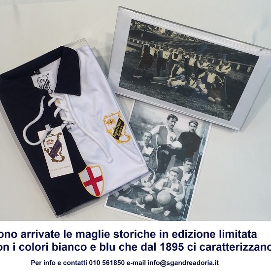 la storia dello sport| maglia andrea doria | maglia bianco blu| polo sotica | polo vintage|